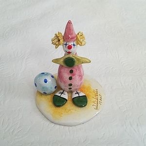 W. Cabrelli Italy Clown with Ball Figurine